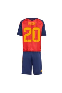 Espanja Pedri Gonzalez #20 Jalkapallovaatteet Lasten Kotipeliasu MM-kisat 2026 Lyhythihainen (+ Lyhyet housut)